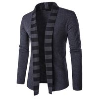 Boomboom Men's Winter Clothes, 2017 Fashion New Men Knitted Sweater Cardigan (M, Dark Gray)