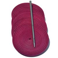 Highland Group, Baseball and Softball Glove Lace Kit, 6 Leather Laces, Leather Lacing Needle (Pink)