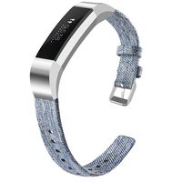 OenFoto Bands Compatible Fitbit Alta HR/Fitbit Alta/Ace, Adjustable Nylon Wristband Replacement Watch Band Strap Accessory Bracelet for Fitbit Alta HR/Fitbit Alta Smart Watch, Sky Blue Small