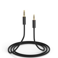 3.3ft Gold Plated Design 3.5mm Male to 2.5mm Male Car Auxiliary Audio Cable Cord Headphone Headset Connect Cable for Apple, Android Smartphone, Tablet and MP3 Player -Black