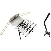 Super Amplified Outdoor Remote Controlled HDTV Antenna UHF/VHF FM Radio 360 Degree Motorized Rotation Kit with 75ft RG6 and clips Works UP TO 2 TV's- PREMIUM FLAGSHIP MODEL! Bonus Universal 20" J Mount Pole - No Extra Hassle!