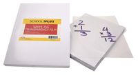 School Smart Heavy Weight Write-On Transparency Film - 8 1/2 x 11 - Pack of 100