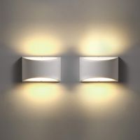 LED Wall Sconces Set of 2, Sconce Wall Lighting 9W 3000K Warm White Modern Wall Light for Stairway Bedroom Hallway Bathroom Porch Living Room Hotel (2 Pack)