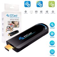 EZCast 2.4G WiFi Display Adapter 1080P HDMI Media Streaming TV Stick Support EZCast App, Airplay, DLNA, MiraCast, EZMirror, and YouTube
