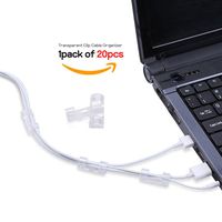 Transparent Clip Cable Organizer 1pack of 20pcs