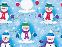 Pack of 1, Frosty Nights 26" x 417' Half Ream Roll Gift Wrap for Holiday, Party, Kids' Birthday, Wedding & Special Occasion Packaging