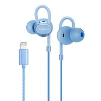 PALOVUE Lightning Headphones Earbuds Earphones with Microphone Controller MFi Certified Noise Isolation Compatible iPhone 11 Pro Max iPhone X/XS Max/XR iPhone 8/P iPhone 7/P NeoFlowColor (Blue)