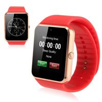 Bluetooth Smart Watch Touchscreen with Camera, EZone GT08 Unlocked Watch Cell Phone with Sim Card Slot, Smart Wrist Watch, Smartwatch for Android Samsung iOS iPhone Smartphones (Red)