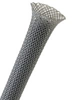 1.25" PET Expandable Braided Sleeving - Color: Gray - Length: 10FT