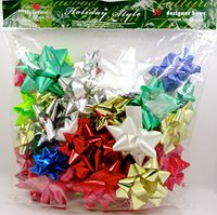 Christmas Designer Gift Bows,50x Assorted,Peel & Stick