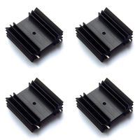 Electronics-Salon 4x TO-220 Heatsink, Small Power Aluminum Heat-Sink , SKU: HS-001-4