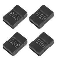 Makerfire 4pcs LiPo Battery Checker Low Voltage Buzzer Alarm 100dB with LED Display for 1-8S RC Lipo Life LiMn Li-ion Battery
