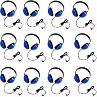 Califone 2800-BL Listening First Headphones in Blue (Set of 12)