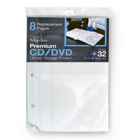 HandStands 11349 Bellagio-Italia Two CD/DVD Binder Insert Packs, 4 Pack, Holds 128 Discs Total