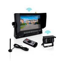Pyle Wireless 2.4G Mobile Video Surveillance System - Weatherproof and Night Vision Rearview Backup Camera and 7" Monitor or Trucks, Trailers, Vans, Buses and Vehicles - PLCMTR82WIR