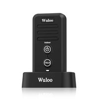 Wireless Intercom Doorbells for Home Classroom, Wuloo Intercomunicador Waterproof Electronic Doorbell Chime with 1/2 Mile Range 3 Volume Levels Rechargeable Battery Including Mute Mode(Indoor Unit)