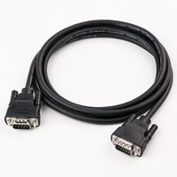 DTECH DB9 to DB9 RS232 Serial Cable Male to Male Null Modem Cord Cross TX RX line for Data Communication (5 Feet, Black)