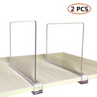 CY craft Shelf Dividers for Closets, Clear Acrylic Shelf Divider for Wood Shelves and Clothes Organizer/Purses Separators Perfect for Kitchen Cabinets and Bedroom Organizer,2 Pieces