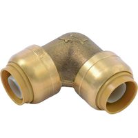 SharkBite U248LFA 90 Degree Elbow Plumbing Pipe Connector 1/2 In, PEX Fittings, Push-to-Connect, Copper, CPVC, 0.5 Inch