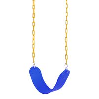 REEHUT Swing Seat Heavy Duty with 66" Chain Plastic Coated, Swing Set Accessories Swing Seat Replacement, 250 LB Weight Limit (Blue)...