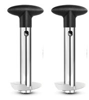 2 Pack Pineapple Slicers Corer Tools Stainless Steel Remove Peel Cut