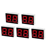 uxcell Common Cathode 10 Pin 2 Bit 7 Segment 0.98 x 0.75 x 0.31 Inch 0.55" Red LED Display Digital Tube 5pcs