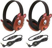 Califone 2810-BE Listening First Stereo Headphone, Bear Motif - Pack of 2