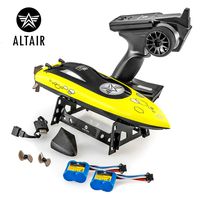Altair AA Wave RC Remote Control Boat for Pools & Lakes, Beginner Safe CSP Child Safe Propeller System for Kids, Self Righting, Water Cooled, 2 Batteries, 24 km/h Speed, 2.4gHz, (Lincoln, NE Company)
