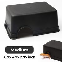Reptile Hide Box Feel Secure and Safe Gecko Hide Durable Material Easy to Clean Snake Hide Box - (Medium, 6.9" x 4.9" x 2.9")