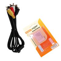 HQRP AV Audio Video Cable/Cord Compatible with Sony Handycam DCR-SR42A, DCR-SR45, DCR-SR47, DCR-SR48 Camcorder Plus HQRP LCD Screen Protector