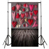 Elevin(TM) Valentine's Day Love Heart Photography Backdrop Vinyl Photo Background Prop Gift (C)