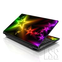 LSS Laptop 15 15.6 Skin Cover with Colorful Night Stars Pattern for HP Dell Lenovo Apple Asus Acer Compaq - Fits 13.3" 14" 15.6" 16" (2 Wrist Pads Free)