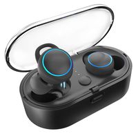 JINDUN True Wireless 5.0 Bluetooth Earbuds with Powerful Bass and Crystal-Clear Stereo, 5H Continuous 30H Cycle Time, Headphones for Android/iOS Phone Calls/Music/Video/Games/Sport, with Charging Box