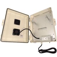 Altelix Light Ivory Outdoor Audio Video Enclosure for SONOS AMP, Apple TV, Amazon Echo Link Amp, Control4 EA-3, Crestron MC3, Tan