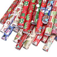 FunPa 10PCS Christmas Wrapping Paper DIY Creative Craft Wrapping Paper Gift Wrap Paper for Birthdays Christmas