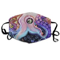 XZX2018 Glitter Octopus Anti-dust Mouth Face Masks Solid Warm Full Printed Earloop Adjustable Reusable for Women and Men