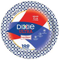 Dixie Ultra Paper Dinner Plates, 10 1/16", 100 Ct