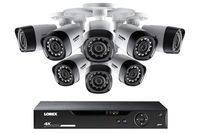 Lorex Outdoor 1080p Bullet Cameras, HD Weatherproof Bullet Cameras w/Long Range Night Vision (8 Pack)- Includes 8 Channel 4K DVR w/ 1 TB Storage Hard Drive