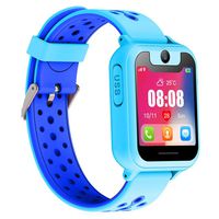 TOPCHANCES Kids GPS Anti-Lost Smart Watch,1.54 inch Touch Screen SOS GPS Location Flashlight with HD Camera Playing Games UI Dial SOS Emergency Alarm Low-Power Alarm Function (Blue)