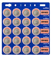 Murata CR1632 Battery 3V Lithium Coin Cell - Replaces Sony CR1632 (20 Batteries)