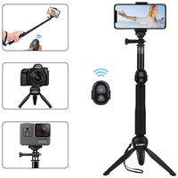 lfort Selfie Stick Tripod, Extendable Selfie Stick with Detachable Wireless Bluetooth Remote Tripod Stand for IOS & Andriod Devices iPhone 11/11 Pro/XS, Huawei P20/Mate 10, Samsung S7 Edge, Gopro Came