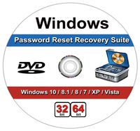 Windows Password Recovery Reset CD. Works on All Windows Versions,10, 8.1, 7, XP and Vista in 32/64 Bit. No Internet Connection Required. Reset Lost Password