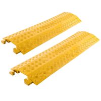 2-Pack Bundle of High Traffic Pedestrian Light Equipment Drop-Over Cable Cover Ramps