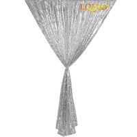 LQIAO Silver Sequin Curtain Panel Backdrop-W50xH63in Shimmer Sequin Fabric Photography Luxury Curtains for Bedroom Window Curtains Living Room Elegant Drapes One PC, Hook 50x63in(125x170cm))