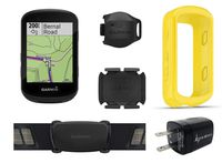 Garmin Edge 530 GPS Cycling Computer with included original Garmin Silicone Case and Wearable4U Wall Charging Adapter Bundle