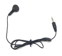 TFD Supplies Wholesale Bulk Single Ear Earbuds Headphones 50 Pack for Phone, Tablet, Laptop, and Computer - Black