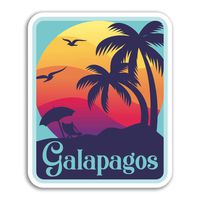2 x 10cm Galapagos Vinyl Stickers - Ecuador Travel Sticker Laptop Luggage #18199 (10cm Tall)