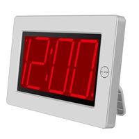 KWANWA Digital LED Wall Clock with 3'' Large Display Battery Operated/Powered Only - White