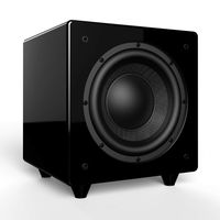 OSD Audio Nero Dual X8 Dual 8" Dynamic Powered Subwoofer with Active and  Passive Woofers and 300W of Power, Gold-plated Inputs & Piano Black Finish