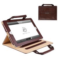 elecfan iPad Air (1st gen) Case 9.7'', Stylish Handbag Design,Multiple Viewing Angle Stand, Protective Business Case Cover Shell with Little File Pocket for 9.7 inch iPad Air - Brown
